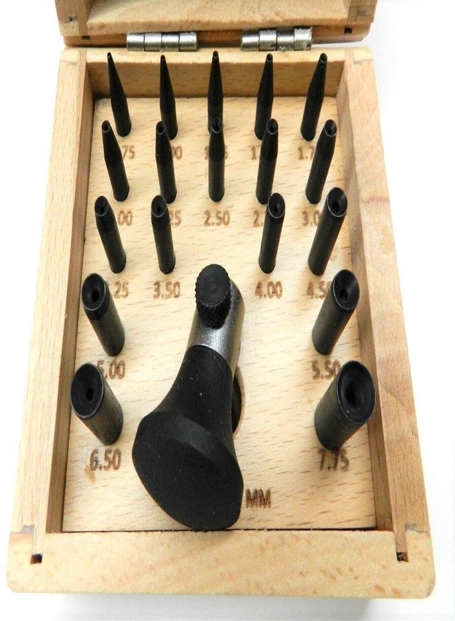 JTS Bezel Setting Tools 18 Punch Set Size Range 0.75 to 7.75mm in Wooden Box - Image 4