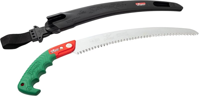 Samurai Ichiban 13" (330mm) Curved Pruning Saw w/Scabbard GC330LH (13114) - Image 3