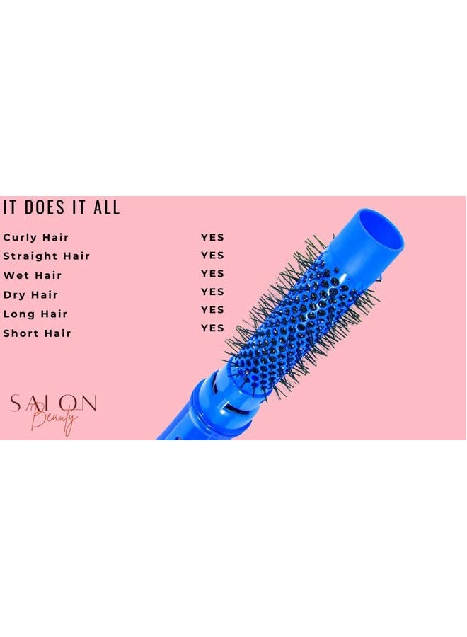 Salon Beauty CAJ 3-in-1 Hair Dryer One-Step Volumizer Negative Ion Hair Straightening Curling Hot Air Dryer Short and Long Hair Brush 1" Inch Styler Wand  - Image 2