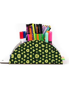 KutuTR Wooden Vip Daisy Series Desktop Pen Holder Organizer with Rainbow Ruler Mounted Boxed  - Image 2