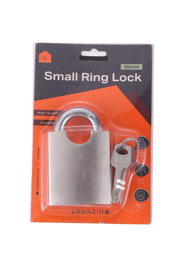 LAWAZIM - small ring lock | Solid Brass Keyed Padlocks with Keys, Padlocks with Same Key, Pad Lock with Key, Storage Lock Shackle for Outdoor Indoor Use - Image 1