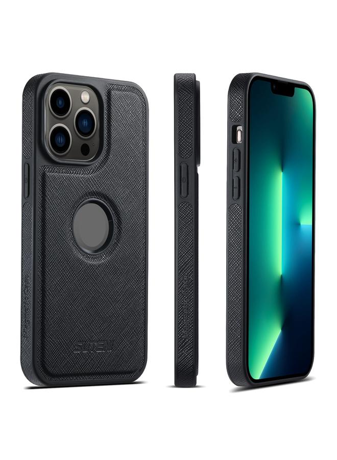 Case For iPhone 13 Pro Max G1 Cross Texture MagSafe Phone Case