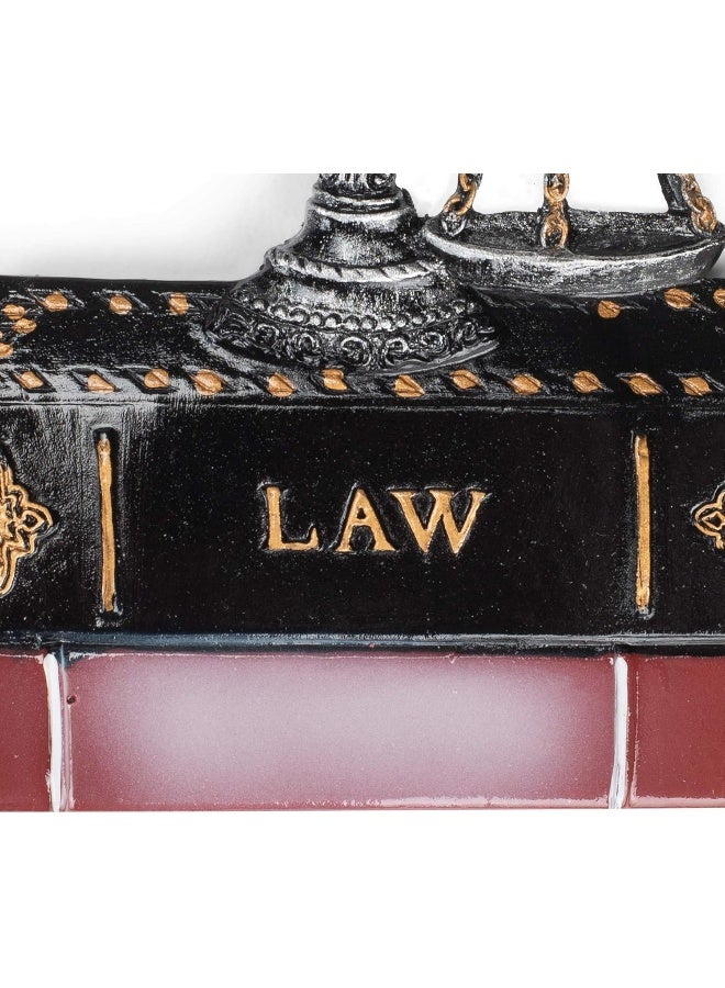 Kurt Adler Scales of Justice with Law Books Ornament - Image 2