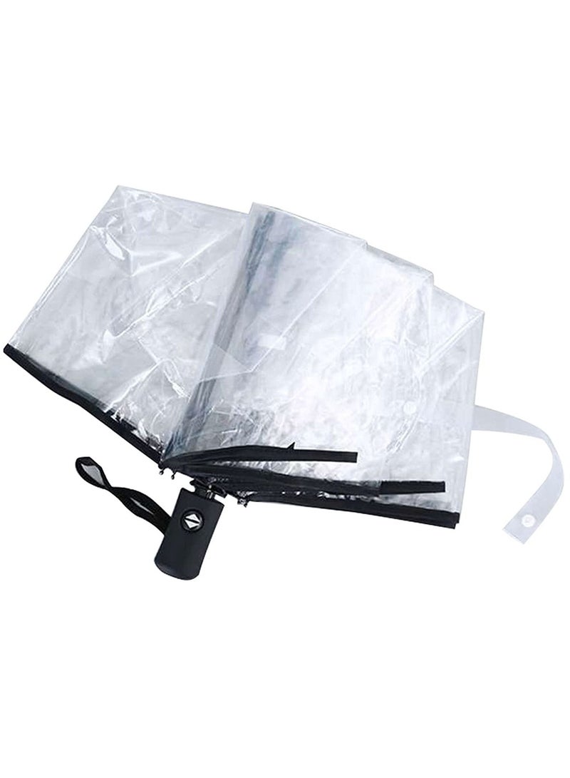 KASTWAVE Clear Umbrella, Women's Clear Bubble Umbrella, Automatic Open and Close Transparent Travel Dome Umbrella for Women Girls Kids Rainy Windy Weather - Image 4