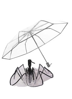 KASTWAVE Clear Umbrella, Women's Clear Bubble Umbrella, Automatic Open and Close Transparent Travel Dome Umbrella for Women Girls Kids Rainy Windy Weather  - Image 1