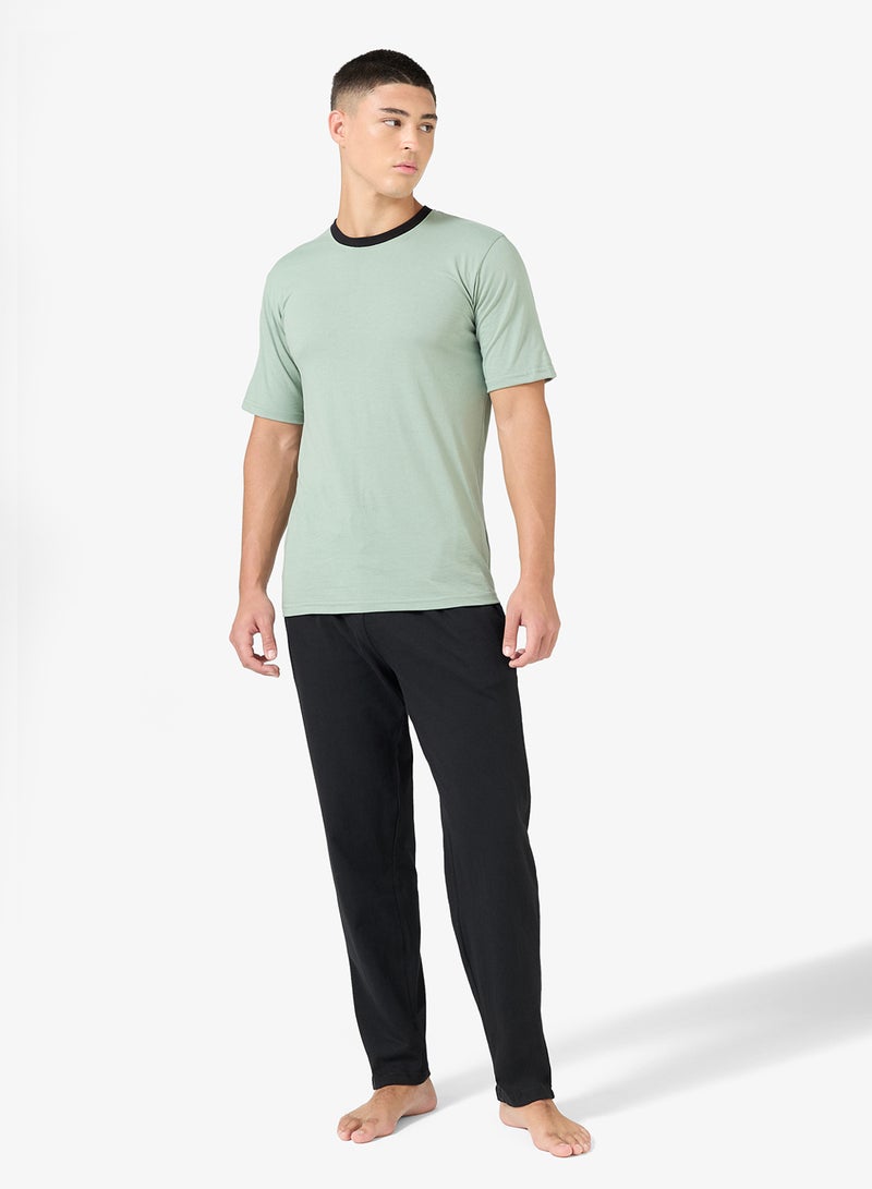 سفنتي فايف طقم بيجامة تي شيرت وبنطلون - Image 1