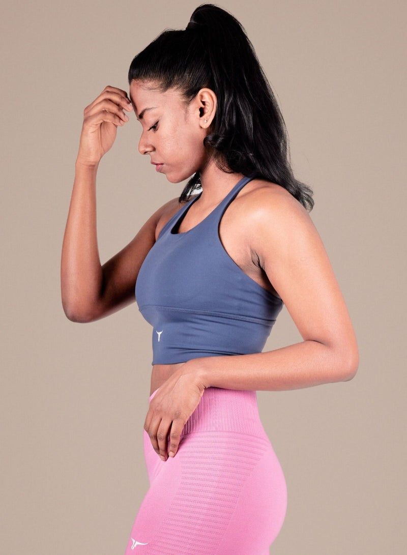 THUGFIT AeroFit High-intensity Long Line Sports Bra - Blue - Image 2