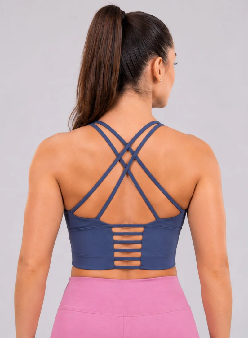 Thugfit AeroFit High-intensity Long Line Sports Bra - Blue