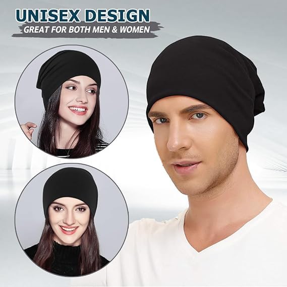 PAROPKAR PAROPAKR Lightweight Summer Skull Caps Soft Cotton Lycra Beanie Hats Stretchy Helmet Liner Multifunctional Headwear for Men Women (Multi Skull Cap-11) - Image 3