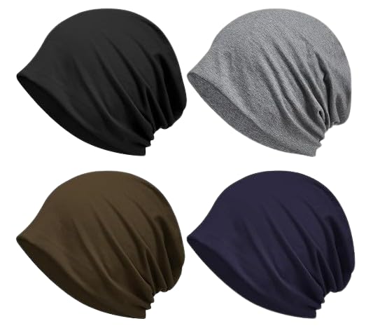 PAROPKAR PAROPAKR Lightweight Summer Skull Caps Soft Cotton Lycra Beanie Hats Stretchy Helmet Liner Multifunctional Headwear for Men Women (Multi Skull Cap-11) - Image 1
