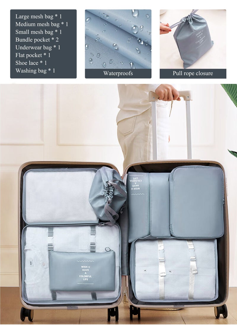 HomarKet - 9pcs Travel Luggage Organizer Packing Cubes Set Waterproof Travel Packing Cubes Set Clothes Shoes Storage Travel Organizer Bags for Travel Accessories - Image 1