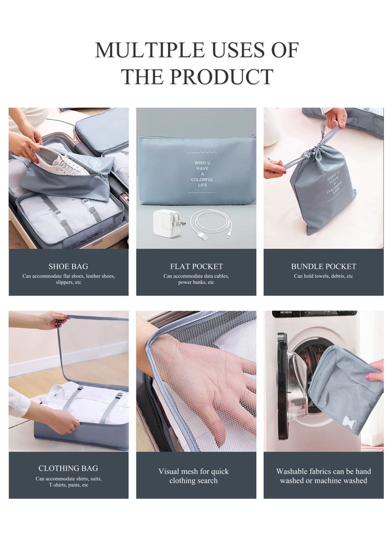 HomarKet - 9pcs Travel Luggage Organizer Packing Cubes Set Waterproof Travel Packing Cubes Set Clothes Shoes Storage Travel Organizer Bags for Travel Accessories - Image 1