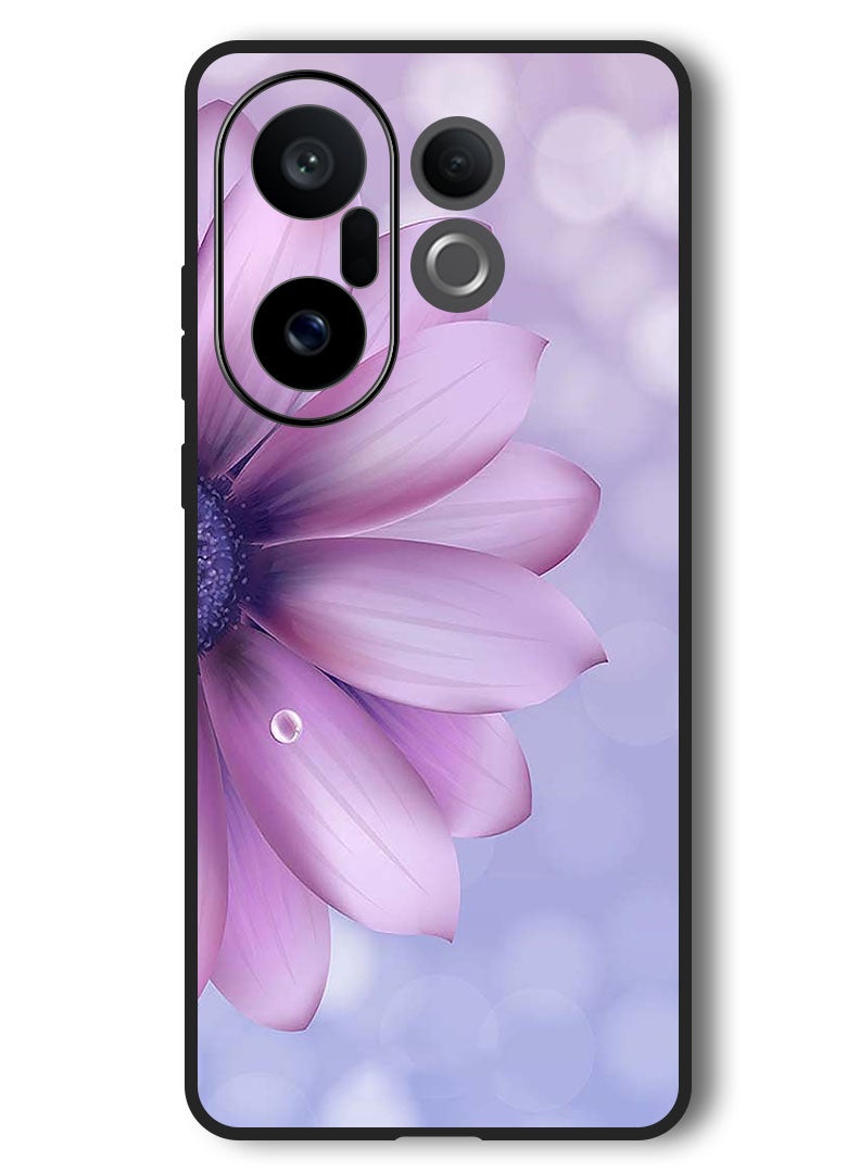Theodor Case Compatible with Vivo X200 FE 6.31 Inch Protection Shockproof Bumper Cover Purple Flower - Image 1
