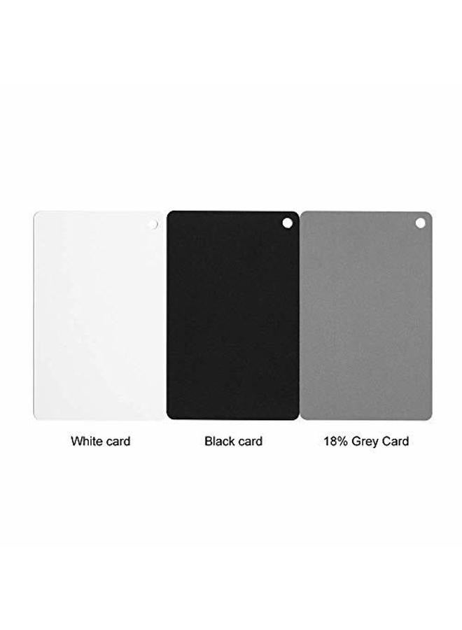 Sedremm Grey Card White Balance Card 3 in 1 Digital Color Correction Set 18% Exposure Photography Card for Video DSLR and Film with Microfiber Cleaning Cloth - Image 2