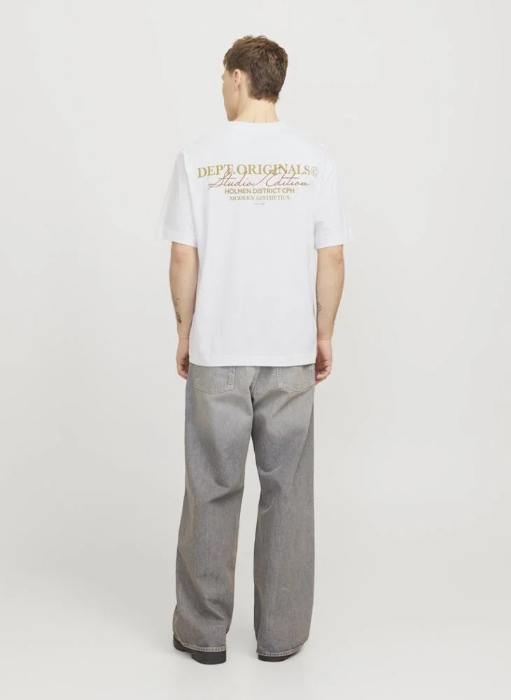 جاك اند جونز Jorislington Logo Crew Neck T-Shrt