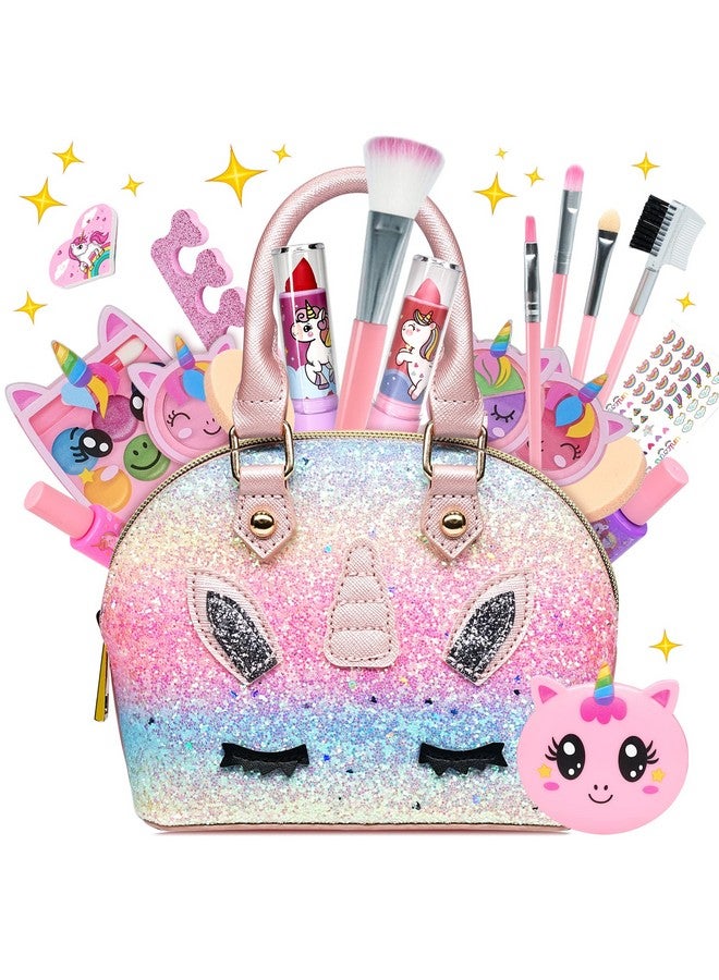 ROKKES Kids Makeup Kit for Girl - Kids Makeup Kit Toys for Girls Washable Make Up for Little Girls, Child Play Real Makeup Set, Non Toxic Toddlers Pretend Cosmetic Kits, Age 4-12 Year Old Children Gift - Image 1