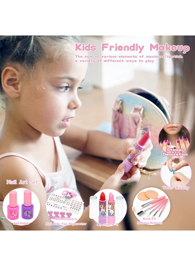 ROKKES Kids Makeup Kit for Girl - Kids Makeup Kit Toys for Girls Washable Make Up for Little Girls, Child Play Real Makeup Set, Non Toxic Toddlers Pretend Cosmetic Kits, Age 4-12 Year Old Children Gift - Image 5