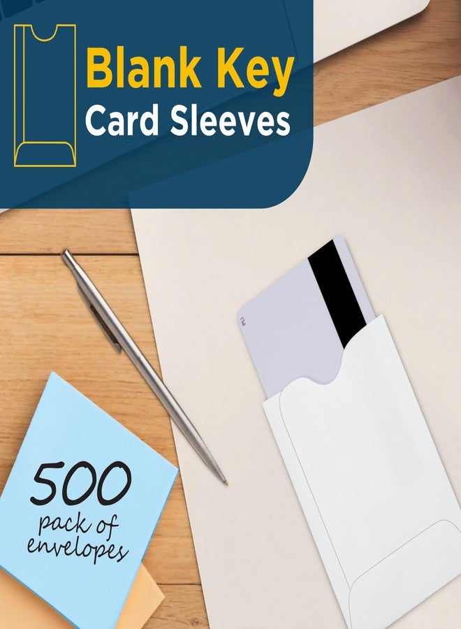 Guardian Gift Card Sleeves, Pack of 500 Blank Key Card Sleeves - Use as Credit Card Holder or Hotel Key Card Envelopes, 2 ⅜ Inches x 3 ½ Inches, White - Image 2