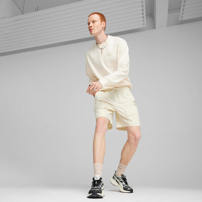 PUMA CLASSICS Mens White Cargo Shorts - Image 2