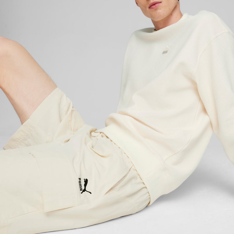 PUMA CLASSICS Mens White Cargo Shorts - Image 3