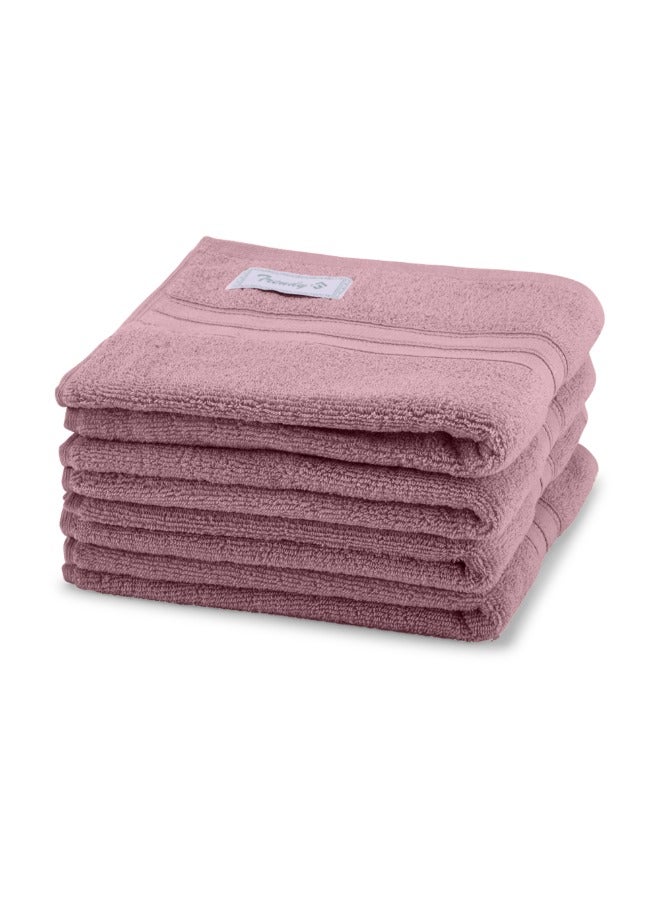 BYFT Home Trendy (Lavender) Premium Cotton Hand Towel (50 X 90 Cm-Set Of 1) Highly Absorbent, High Quality Bath Linen With Striped Dobby 550 Gsm - Image 4