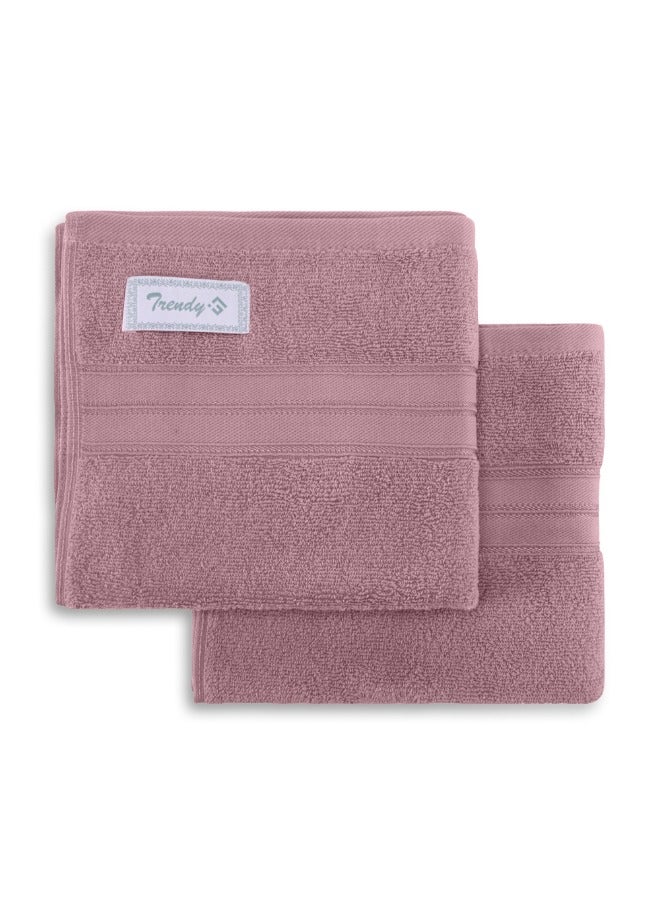BYFT Home Trendy (Lavender) Premium Cotton Hand Towel (50 X 90 Cm-Set Of 1) Highly Absorbent, High Quality Bath Linen With Striped Dobby 550 Gsm - Image 5