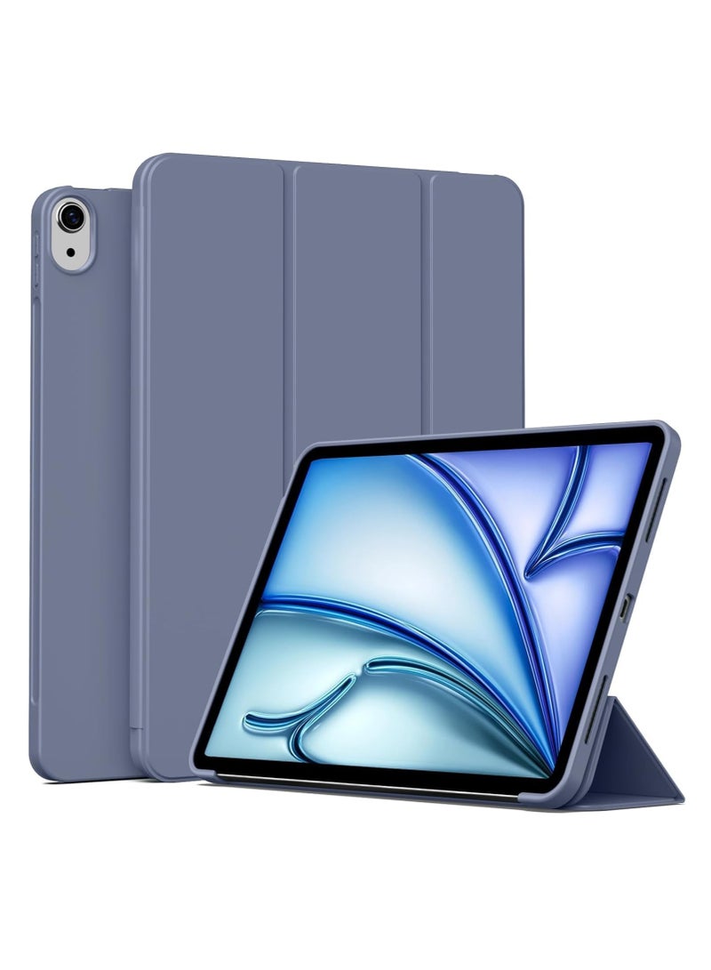 TIGER Case for iPad Air 11 Inch M2 (2024) & iPad Air 5th/4th Gen (10.9 Inch, 2022/2020) || Lightweight Soft TPU Back Protective Case with Auto Sleep/Wake Function & Smart Folio Cover – Thin, Slim Design for Maximum Protection (Purple, 10.9) - Image 1