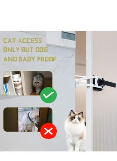 SYOSI SYOSI Cat Door Latch & Cat Door Stopper. Adjustable Door Strap for Cats to Dog Proof & Keep Dog Out of Litter Box & Cat Feeder. Simpler Pet & Cat Gate Alternative(7 Sizes Adjustable)  - Image 2