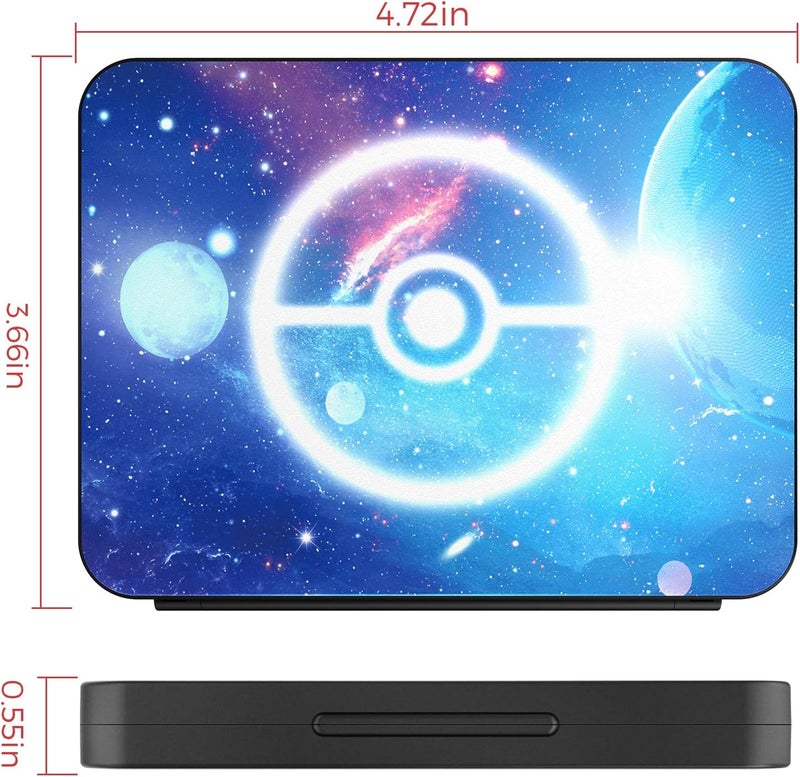 HEIYING حافظة بطاقات الألعاب لجهاز Nintendo Switch وSwitch OLED، حافظة تخزين بطاقات ألعاب Switch Lite بتصميم نمط مخصص مع 16 فتحة لبطاقات الألعاب و16 فتحة لبطاقات Micro SD. (Galaxy-A) - Image 5