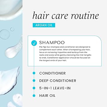 HASK شامبو هاسك بزيت الأركان للإصلاح لجميع أنواع الشعر آمن للألوان وخالي من القسوة 1 355 مل زجاجة - Image 5