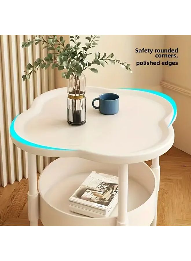 طاولة جانبية مستديرة خضراء بأسلوب بسيط مع تخزين، سهلة التجميع ومتينة - Image 2