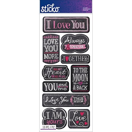 Sticko I Love You Chalk Words 52-60136 - Image 1