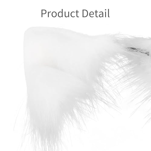 SMILETERNITY Handmade Fox Wolf Cat Ears Headwear Costume Accessories for Halloween Christmas Party (Pink) - Image 4