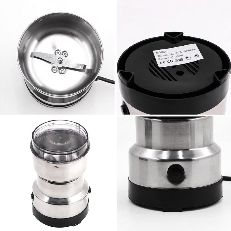 Drumstone (10 𝒀𝒆𝒂𝒓𝒔 𝑾𝒂𝒓𝒓𝒂𝒏𝒕𝒚) Electric Stainless Steel Grinder | High-Speed Mini Grinder for Spices, Coffee, Herbs, Nuts & Grains | Powerful Motor, Compact Design - Image 4