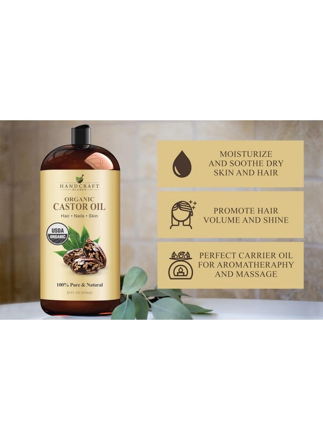 handcraft Blends Handcraft Blends Organic Castor Oil - 28 Fl Oz - 100% Pure and Natural - Premium Grade Carrier Oil for Hair Growth, Eyelashes and Eyebrows - Hair and Body - Expeller-Pressed & Hexane-Free - Image 5