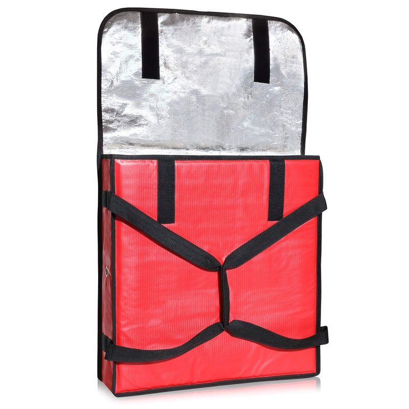 New Star Foodservice 50097 Insulated Pizza Delivery Bag, 20 by 20 by 5-Inch, Red - Image 3