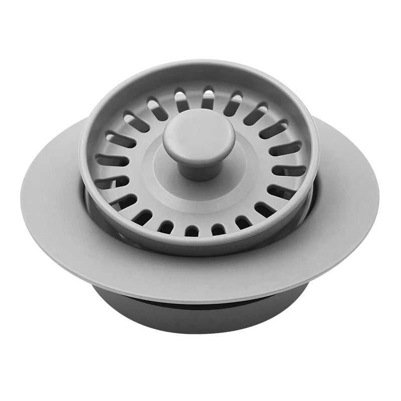 GZILA Garbage Disposal Strainer and Stopper with Decorative Disposal Flange in Gray, Matching Gray Granite Kitchen Sink and Faucet, Fit 3.5 Inch Standard Drain Hole - Image 1