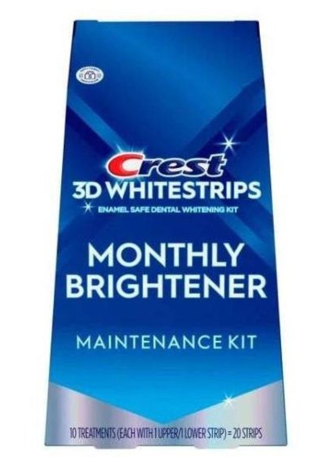 3D WHITESTRIPS MONTHLY BRIGHTENER  MAINTENANCE KIT 20 Strips