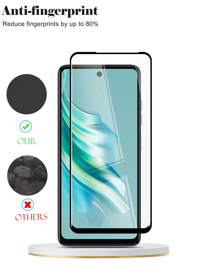 Techie Full Cover 10H Hardness HD Tempered Glass Screen Protector for Tecno Spark 20 - Anti-Scratch, Anti-Fingerprint, and Bubbles Free Technology - Image 2