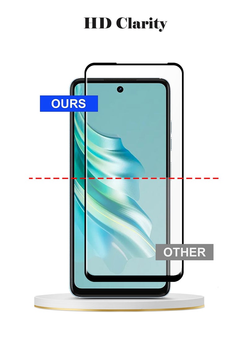 Techie Full Cover 10H Hardness HD Tempered Glass Screen Protector for Tecno Spark 20 - Anti-Scratch, Anti-Fingerprint, and Bubbles Free Technology - Image 5