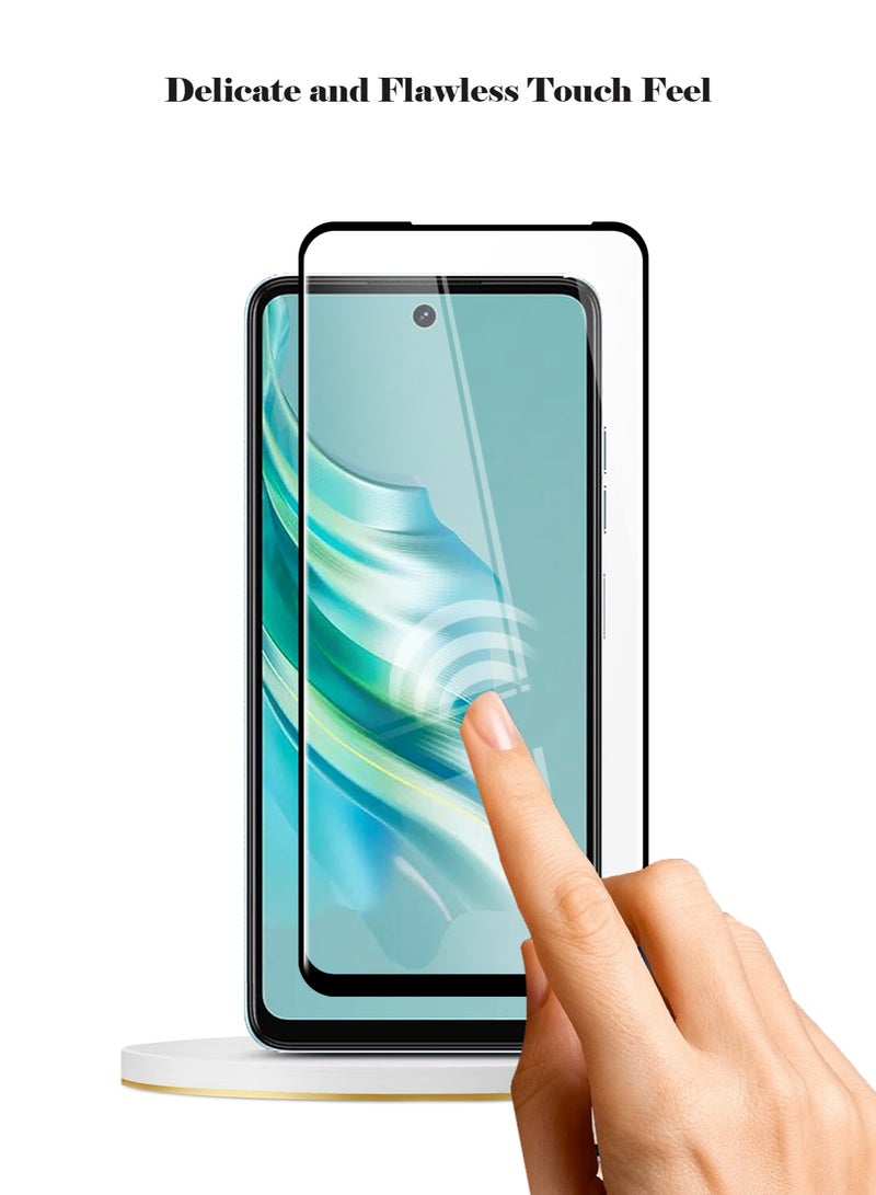 Techie Full Cover 10H Hardness HD Tempered Glass Screen Protector for Tecno Spark 20 - Anti-Scratch, Anti-Fingerprint, and Bubbles Free Technology - Image 4