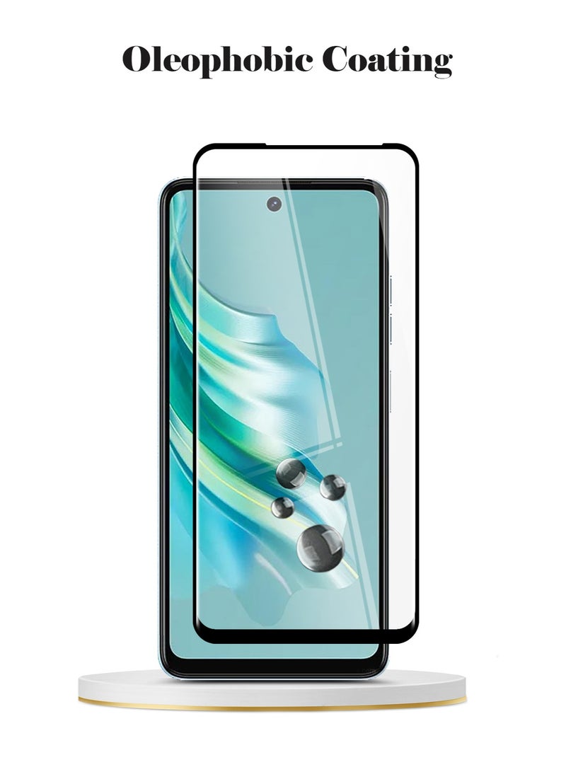 Techie Full Cover 10H Hardness HD Tempered Glass Screen Protector for Tecno Spark 20 - Anti-Scratch, Anti-Fingerprint, and Bubbles Free Technology - Image 3