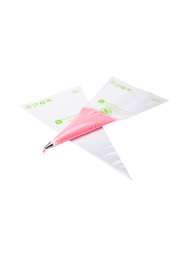 Restaurantware Pastry Tek 21 x 10.2 Inch Piping Bags, 100 Disposable Pastry Bags - Sturdy, No Slip, Clear Plastic Baking Bags, To Decorate Cakes, For Parties Or Bakeries - Image 2
