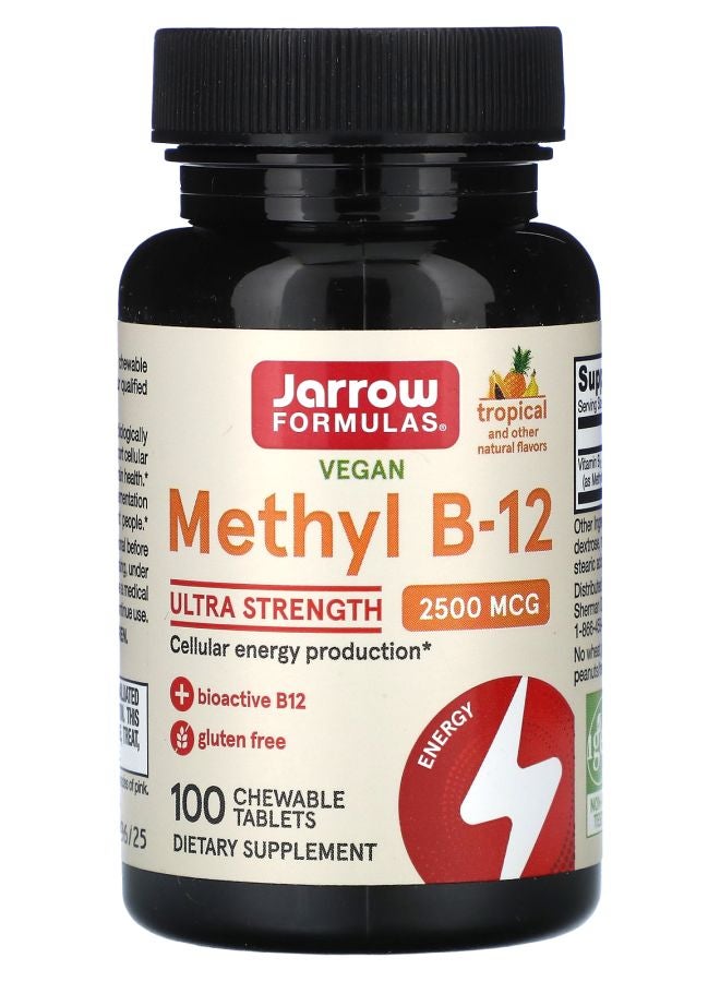jarrow formulas Methyl B-12 Tropical 2500 mcg 100 Chewable Tablets