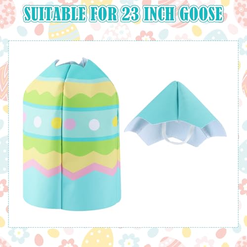 Arrowbash Goose Outfit Easter Egg Goose Clothes Porch Outfit Lawn Clothing for 23" High Cement or Plastic Lawn Porch Clothes, Garden Costume - Image 2