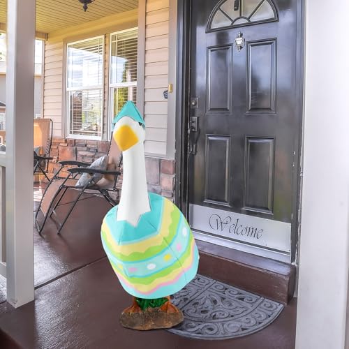 Arrowbash Goose Outfit Easter Egg Goose Clothes Porch Outfit Lawn Clothing for 23" High Cement or Plastic Lawn Porch Clothes, Garden Costume - Image 5