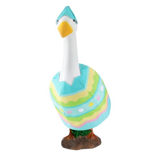 Arrowbash Goose Outfit Easter Egg Goose Clothes Porch Outfit Lawn Clothing for 23" High Cement or Plastic Lawn Porch Clothes, Garden Costume - Image 1