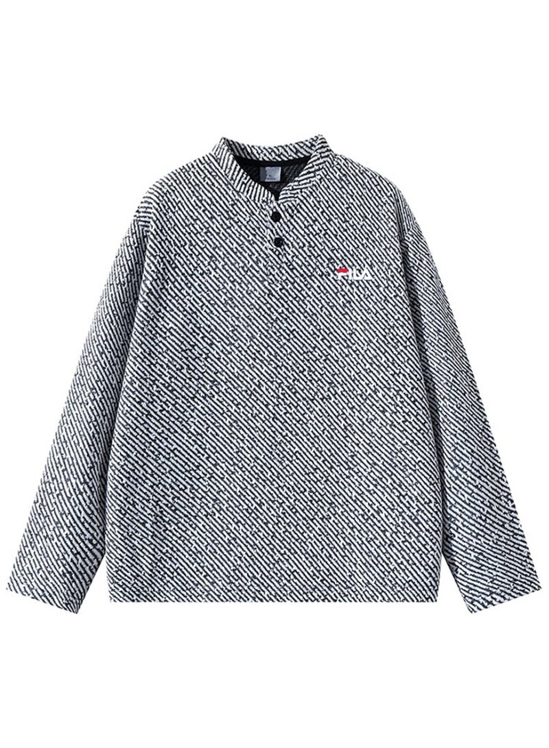 فيلا FILA Men's and women's knitted sweater with half-open collar - Image 3