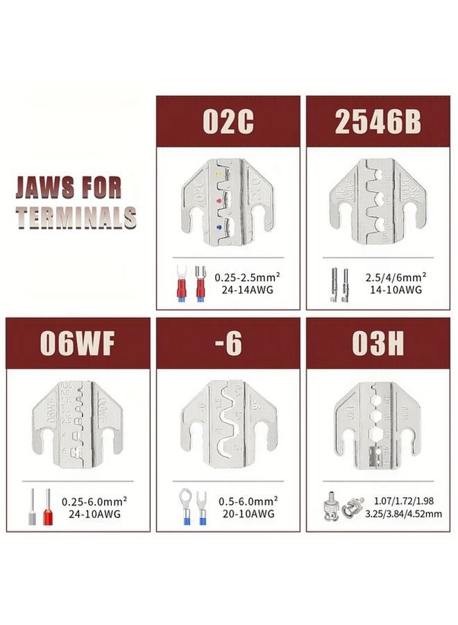 مجموعة كباسات سلسلة SN المهنية لأدوات كبس الأسلاك مع قوالب قابلة للتبديل - Image 3