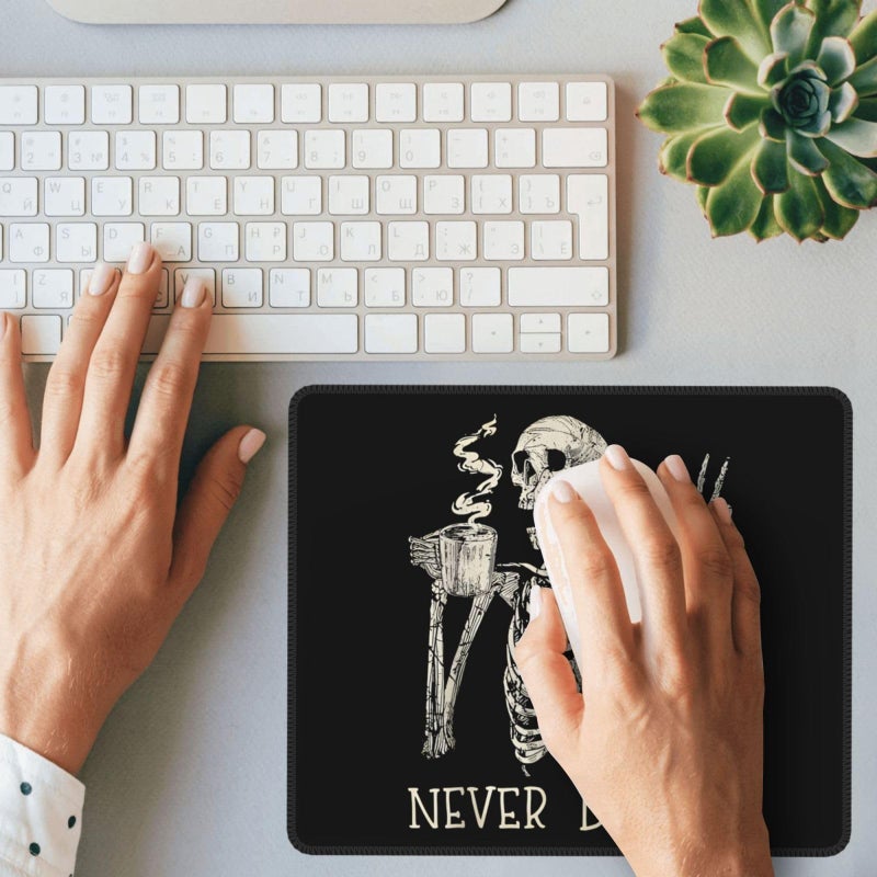Mahrokh Skull Mouse Pad for Desk, Cute Skeleton Mouse Pads for Wireless Mouse, Funny Waterproof Mousepad for Office Laptop Computer, Non-Slip Rubber Base Stitched Edge (Color-D) - Image 2
